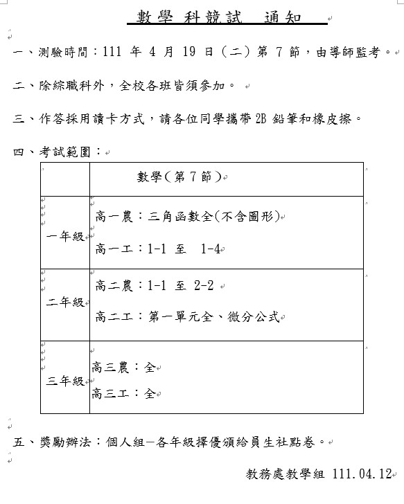 數學競試